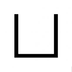 Messing U-Profil 1 mm x 1,5 mm 