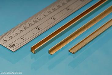 Brass I-beam 2 x 1 mm 