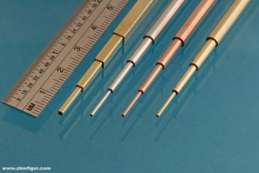 Brass tubes with sliding fit 1.2, 1.4, 1.6 & 1.8 mm 