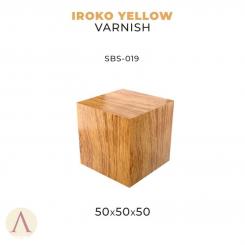 Holzsockel Iroko "Hellbraun" 50 x 50 x 50 mm 