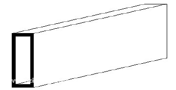 Rectangular Tube 3.2 x 6.3 mm 