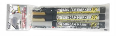 Gundam Marker EX Series Gold & Silver Set 
