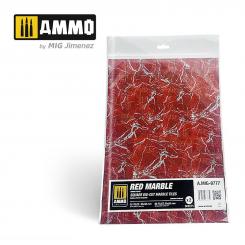 Red Marble - Square Die-Cut 