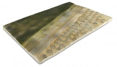 Gepflasterter Straßenabschnitt, 31 x 21 cm 