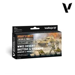 WWII Desert British & German Armour & Infantry - Model Color 