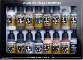 Airbrush colour set: Weathering, 16 colours 