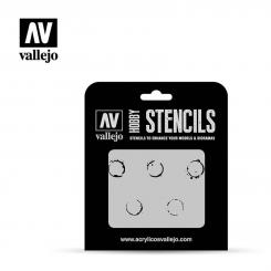 Vallejo Stencils - Drum Oil Markings 