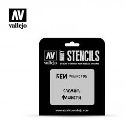 Vallejo Stencils - Soviet Slogans WWII Nº1 