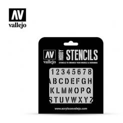 Vallejo Stencils - Stamp Font 