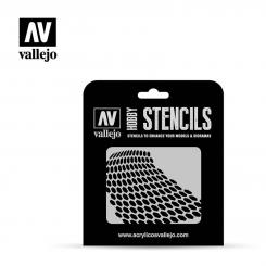 Vallejo Stencils - Distorted Honeycomb 