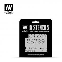 Vallejo Stencils - Digital Numbers 