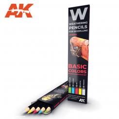 Weathing Pencils for Modelling. Basic Colours: Shading & Demotion Set 