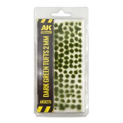 Touffes d'herbe vert foncé 2 mm 