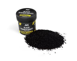 AK : Black Rubber Gravel 0,8 - 2 mm 