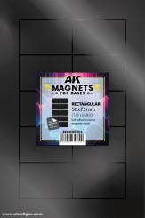 Aimants rectangulaires 50 x 75 mm (10 pièces) 