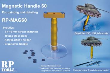 Magnetic handle with stand and 10 pcs steel discs 