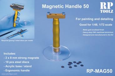 Magnetic handle with stand and 10 pcs steel discs 