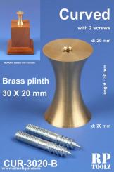 Curved Brass Plinth 30 x 20 mm 