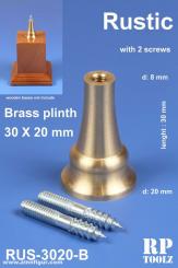 Rustic Brass Plinth 30x20 mm 