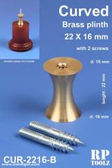 Curved Brass Plinth 22x16 mm 