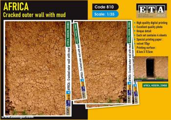 Africa - Cracked outer wall with mud 