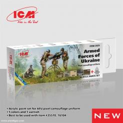 Acrylic Paint Set Armed Forces of Ukraine (Pixel Camouflage Uniform) 