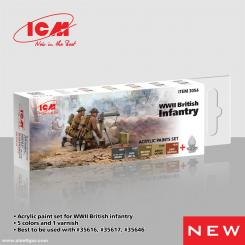 Acrylic Paint Set for WWII British infantry 