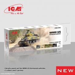 Acrylic Paint Set for WWII US Armored vehicles 