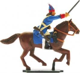 Cavalryman (1) in charge, grenadier on horseback 