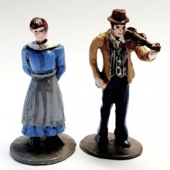 Violinenspieler und Frau 