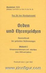 Orden und Ehrenzeichen 