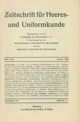 Gesellschaft für Heereskunde e. V. (Hrsg.): Zeitschrift für Heeres- und Uniformkunde. 4 Ausgaben 