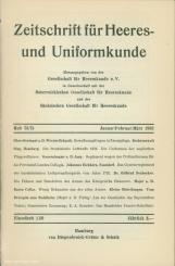 Gesellschaft für Heereskunde e. V. (Hrsg.): Zeitschrift für Heeres- und Uniformkunde. 4 Ausgaben 