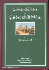 Haak, W.: Tagebuch-Blätter aus Südwest-Afrika 