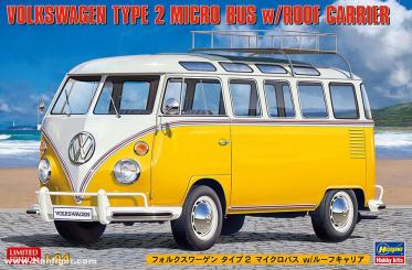 Minibus VW T2 avec porte-bagages sur le toit 