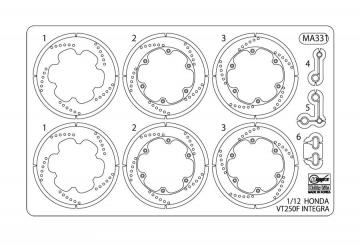 Honda VT250F Integra Etching Parts 