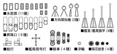 Bateaux japonais Pièces d'équipement Set B 