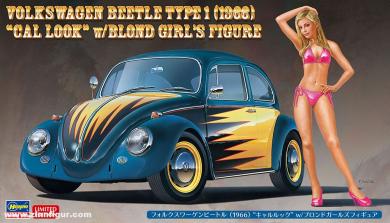 VW Käfer 1966 "Cal Look" mit Girl 