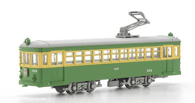 Elektrische Eisenbahn Enoshima Typ 100 (mit Landschaftshintergrundblatt) 