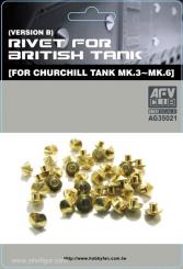 Messing Schildbolzen für Churchill Mk.III und Centaur 