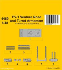 PV-1 Ventura Bug- und Turm-Geschütze 