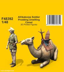 Afrika Korps Soldier Prodding Unwilling Camel 