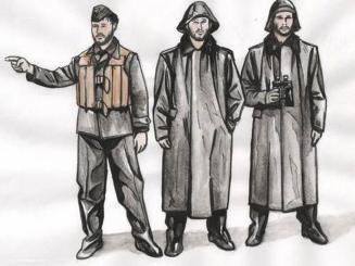 U-Boat IX Crew with Raincoats 