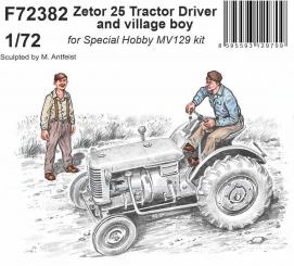 Zetor 25 Tractor Driver & Village Boy 