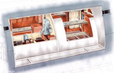 U-Boot Type IX Captain's & Officer's Ward Rooms 