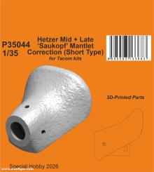 Hetzer moyen/tard tête de truie type court (Takom) 