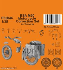 BSA M20 Motorcycle Correstion Set (Tamiya) 