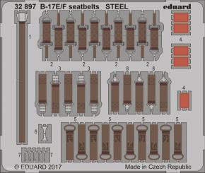 B-17E/F Flying Fortress Seatbelts STEEL 