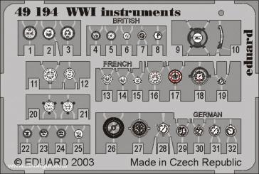 Instruments d'aviation 1ère Guerre mondiale 