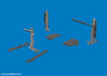 Jambes de train d'atterrissage MiG-21F - PRINT (Eduard) 
